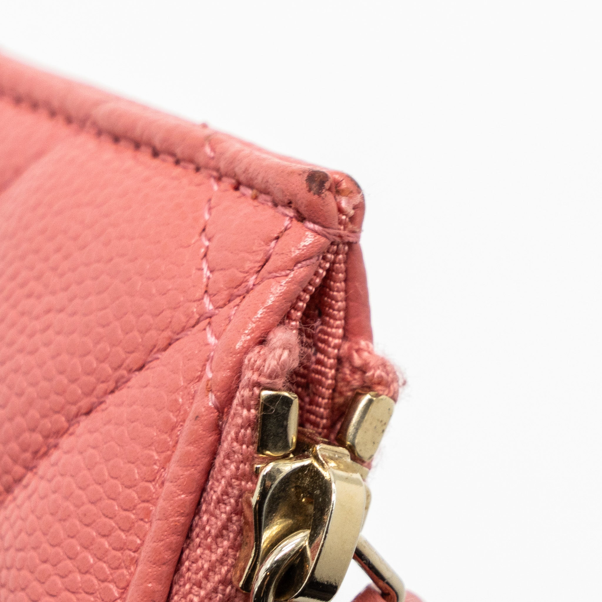 Chanel Phone Card Holder Caviar Pink L