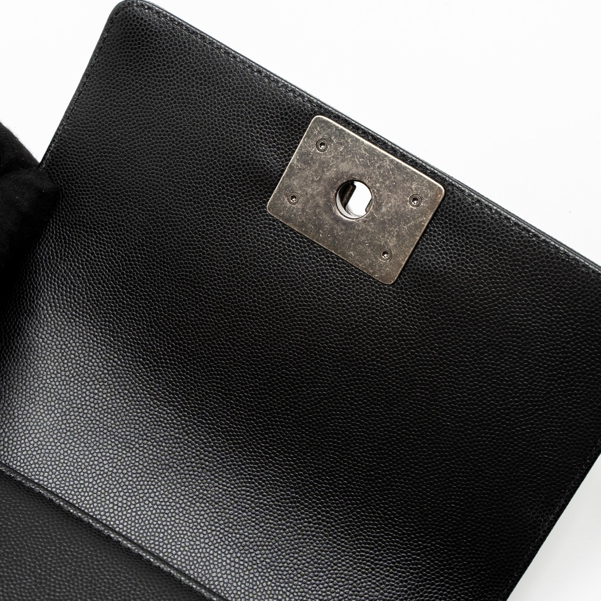 Chanel Small Boy Bag Caviar Black  (Microchip)
