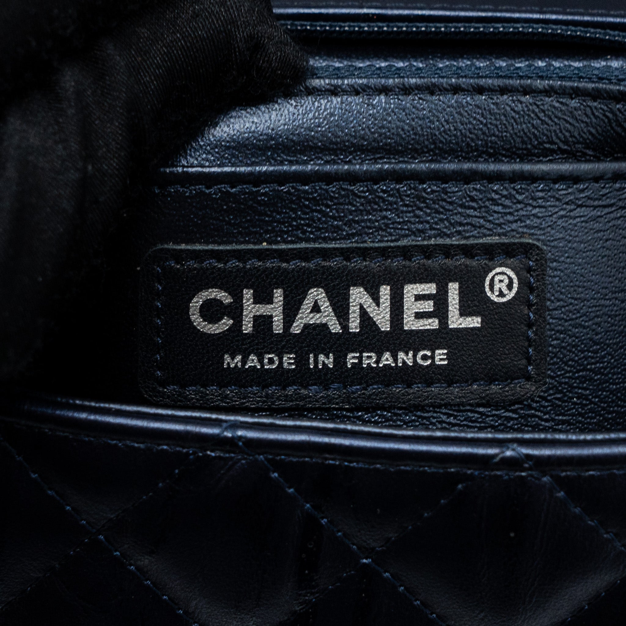 Chanel mini rectangular flap bag calfskin limited dark blue