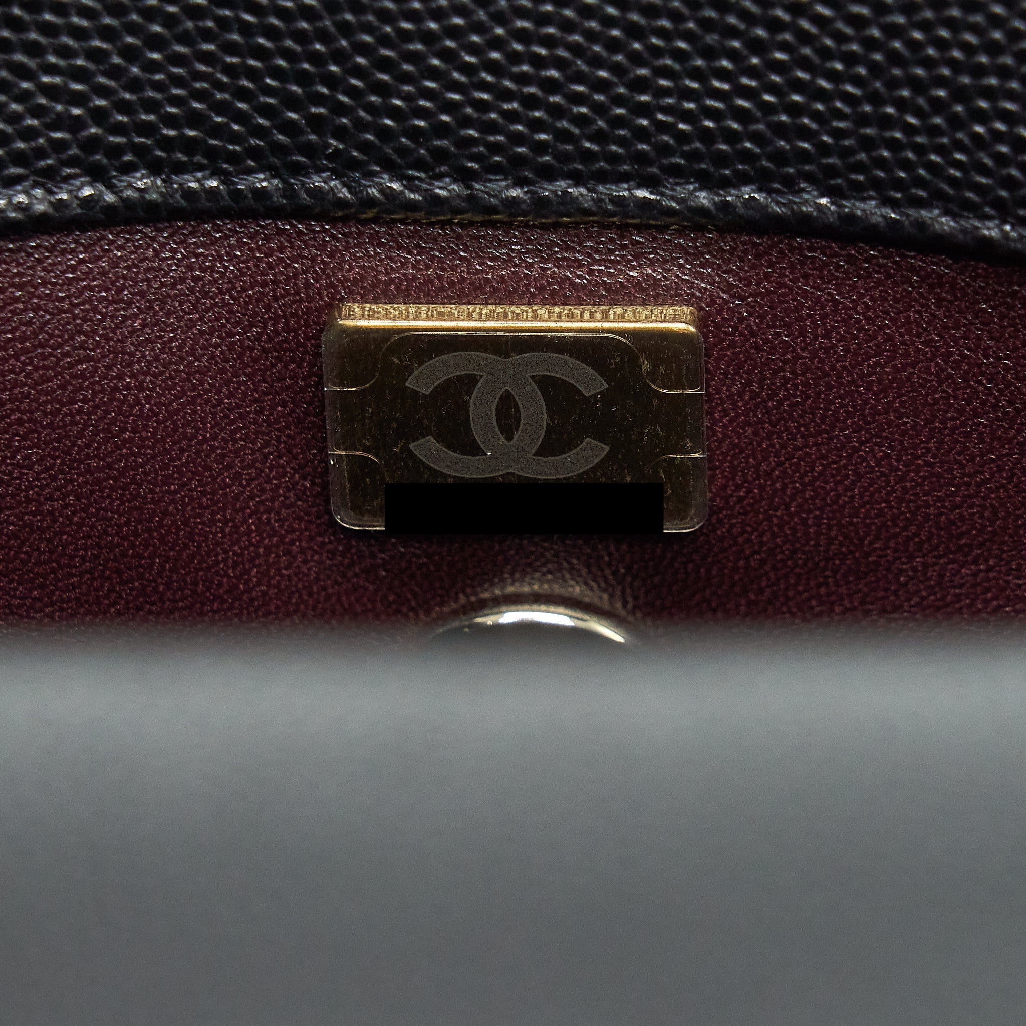 Chanel Small Coco Handle Caviar Black L