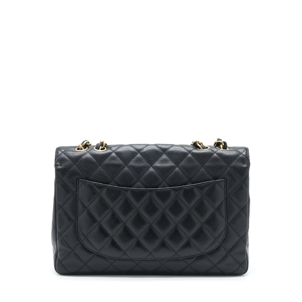 Chanel Jumbo Single Flap Bag Caviar Black