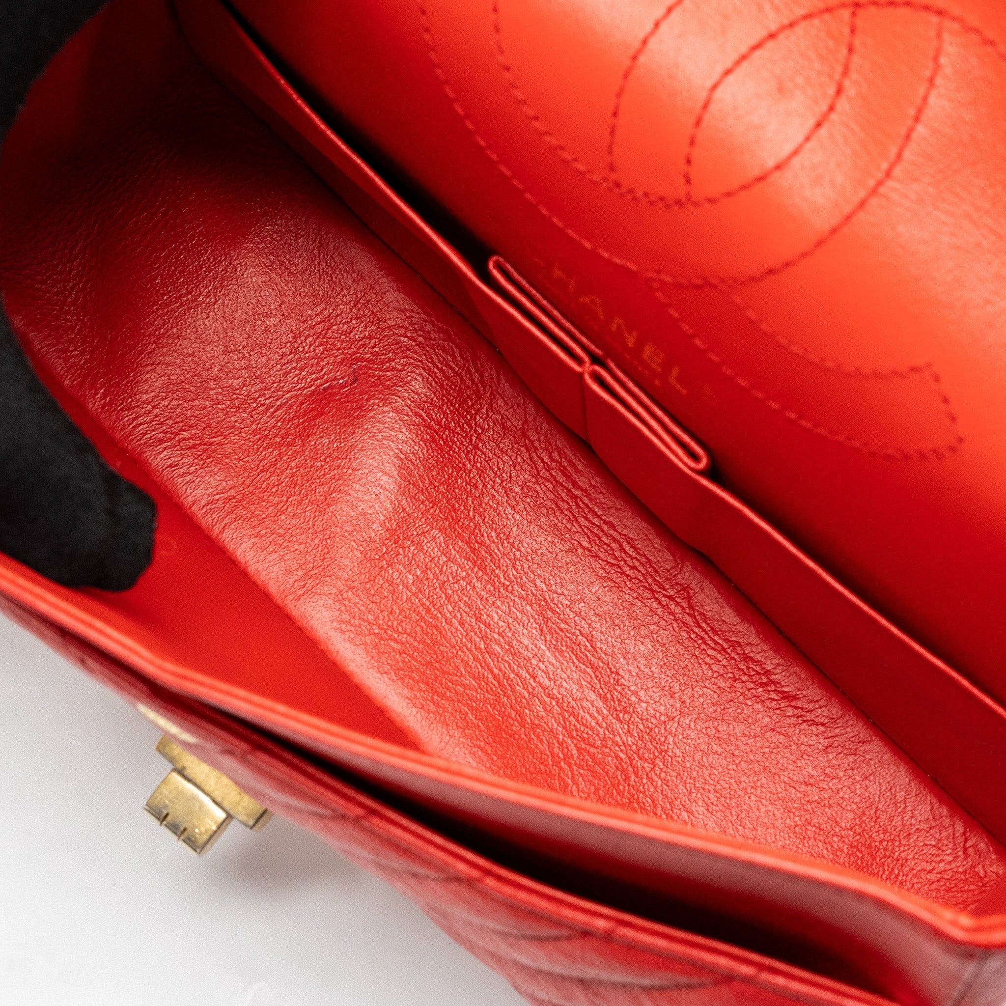 Chanel Small 2.55 Reissue Flap Bag Chevron Calfskin Red
