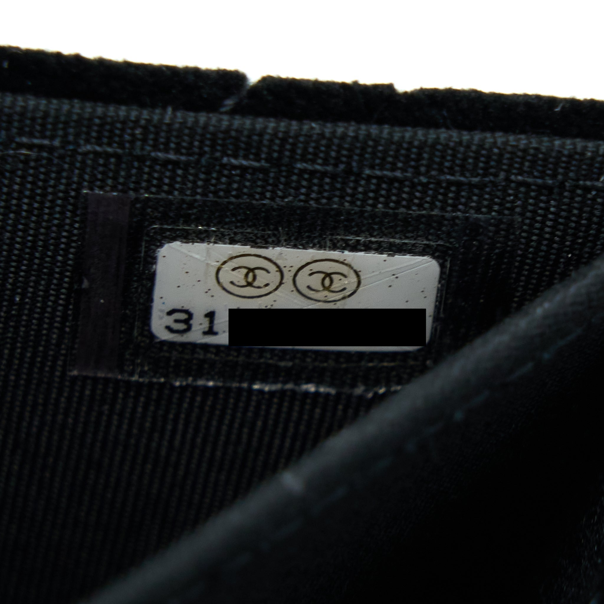 Chanel Small Flap Wallet Velvet Black L
