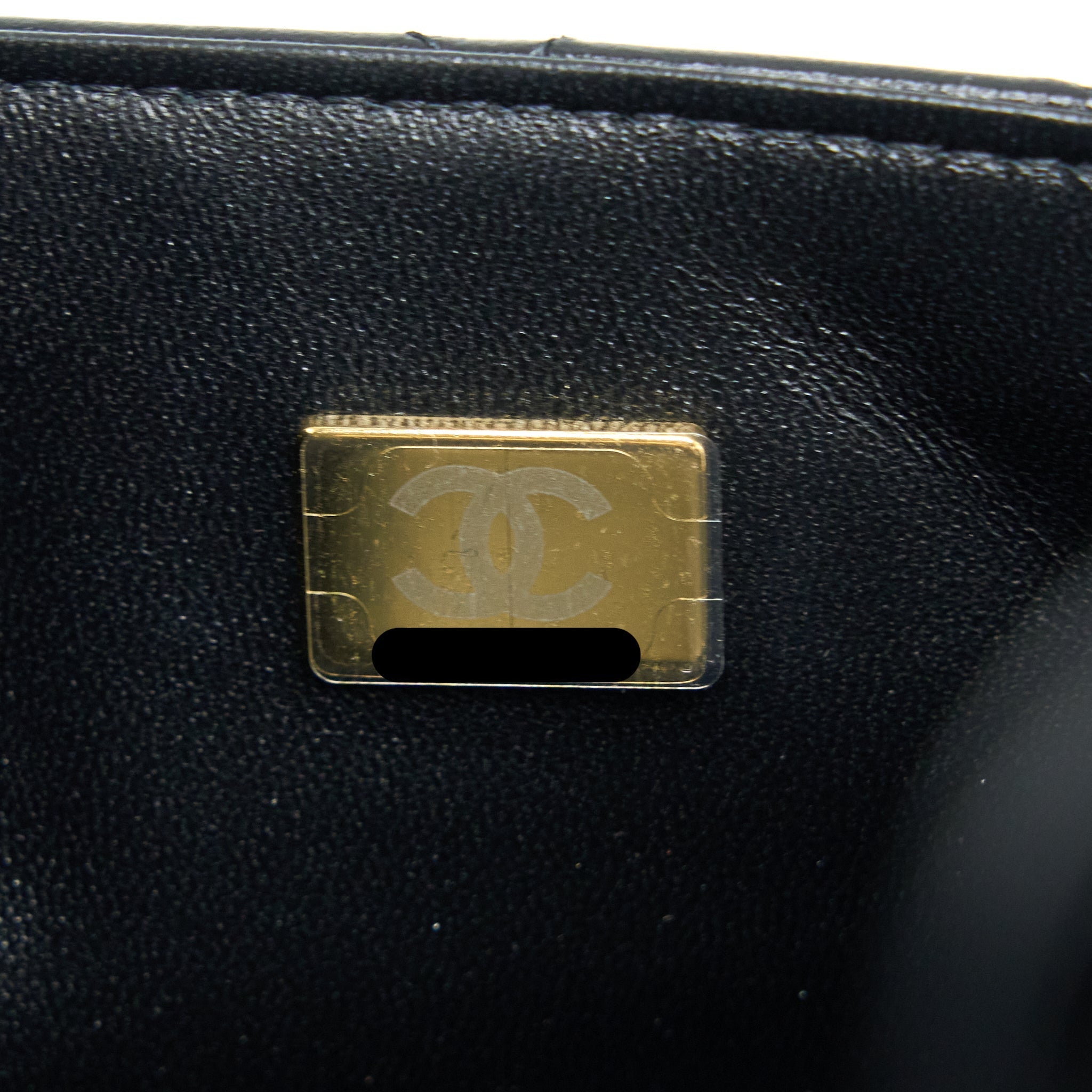 Chanel Classic Mini Square Flap Bag Lambskin Black L (Microchip)