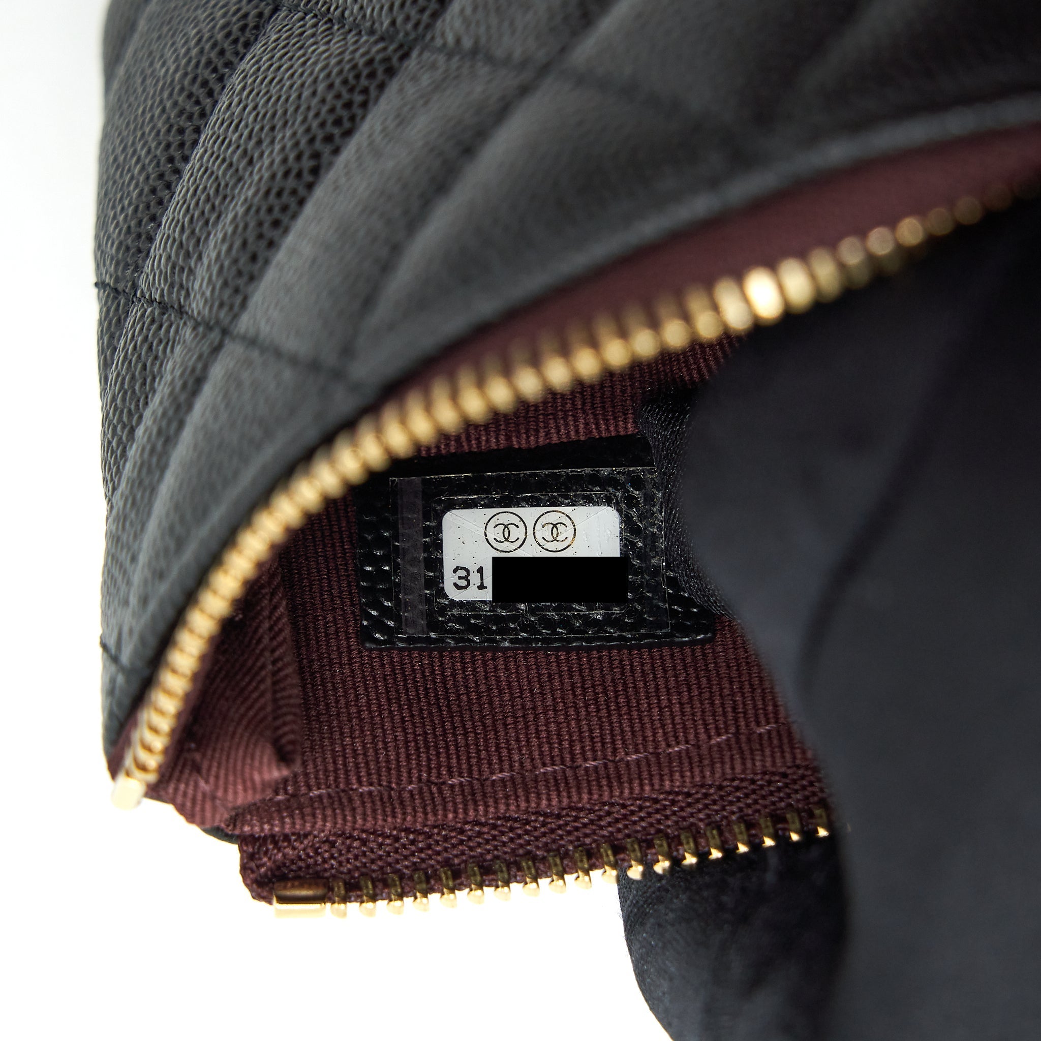 Chanel Mini Pouch Caviar Black L