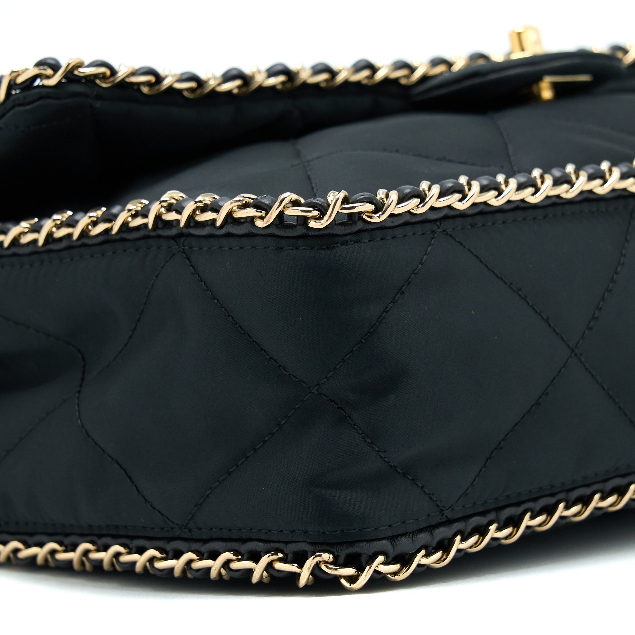 Chanel Seasonal Flap Bag Fabric Black