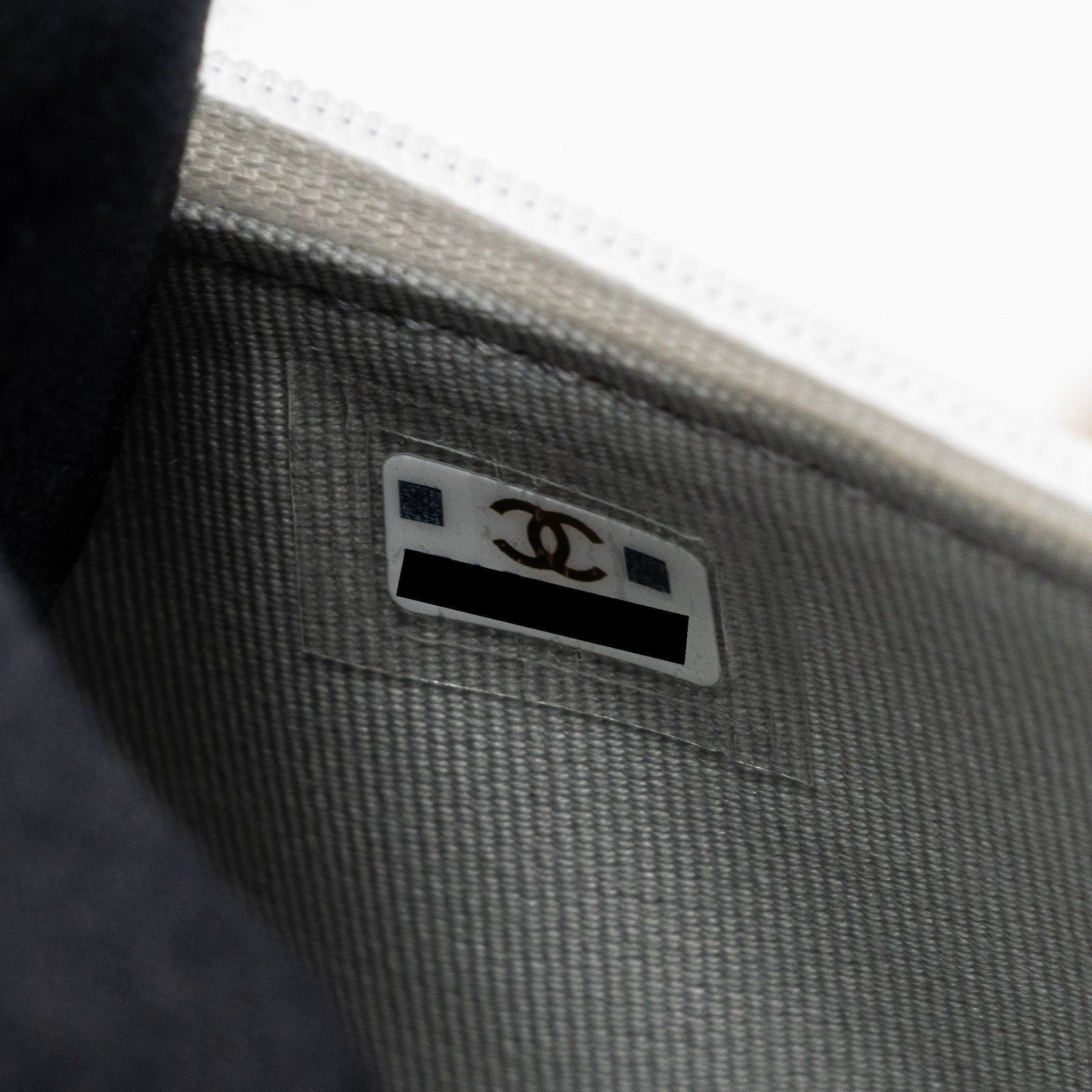 Chanel 23P detailed top handle mini wallet with chain calfskin white / multi color brushed  (microchip)