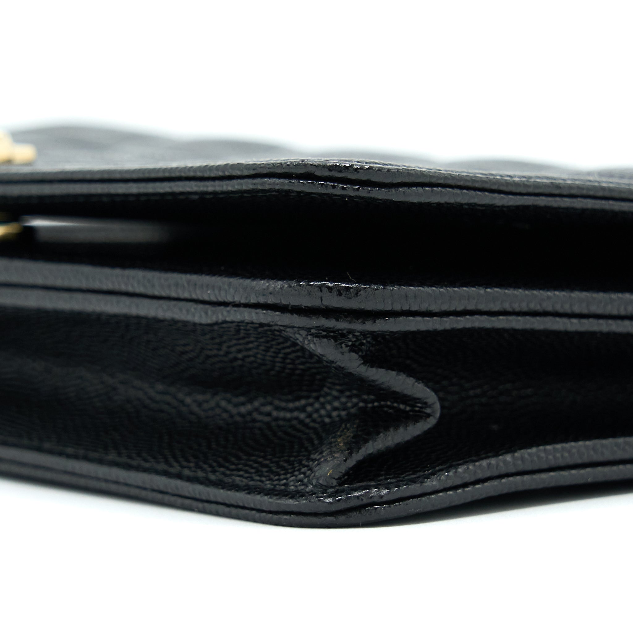 Chanel Boy Wallet On Chain Caviar Black L