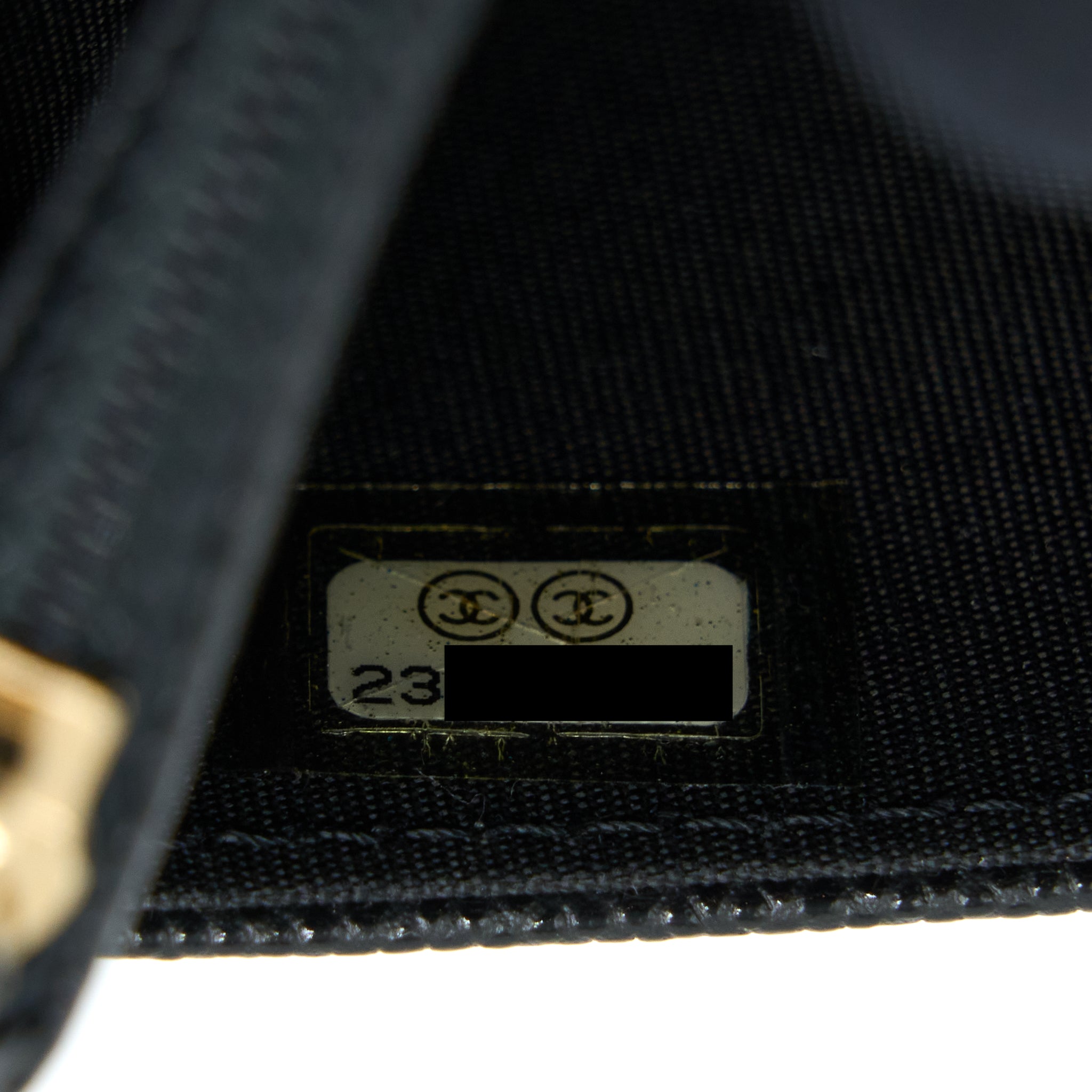 Chanel Boy Wallet On Chain Caviar Black L
