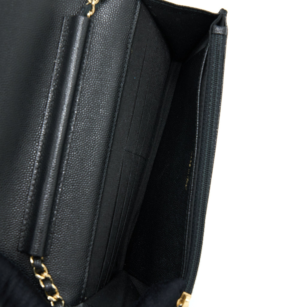 Chanel Boy Wallet On Chain Caviar Black L