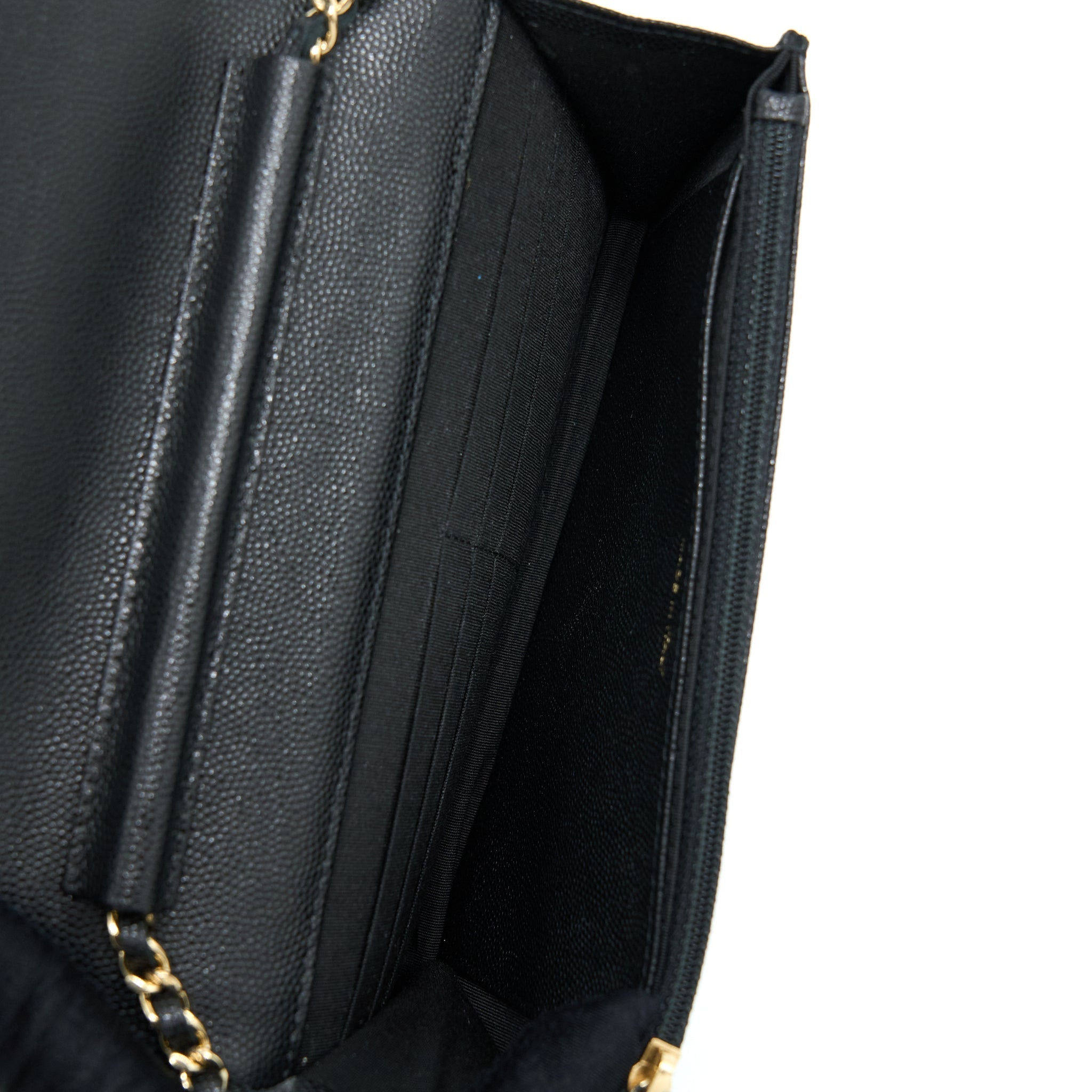 Chanel Boy Wallet On Chain Caviar Black L