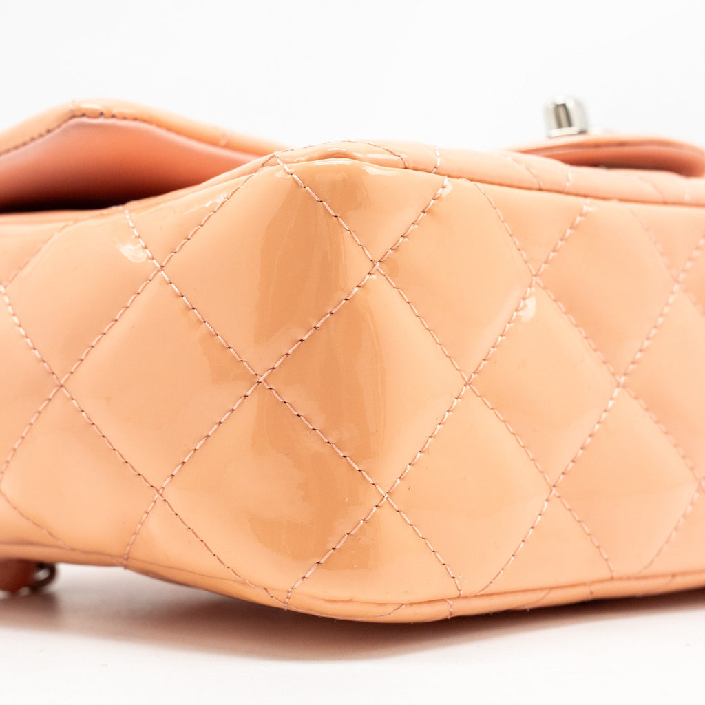 Chanel Mini Rectangular Flap Bag Patent Pink