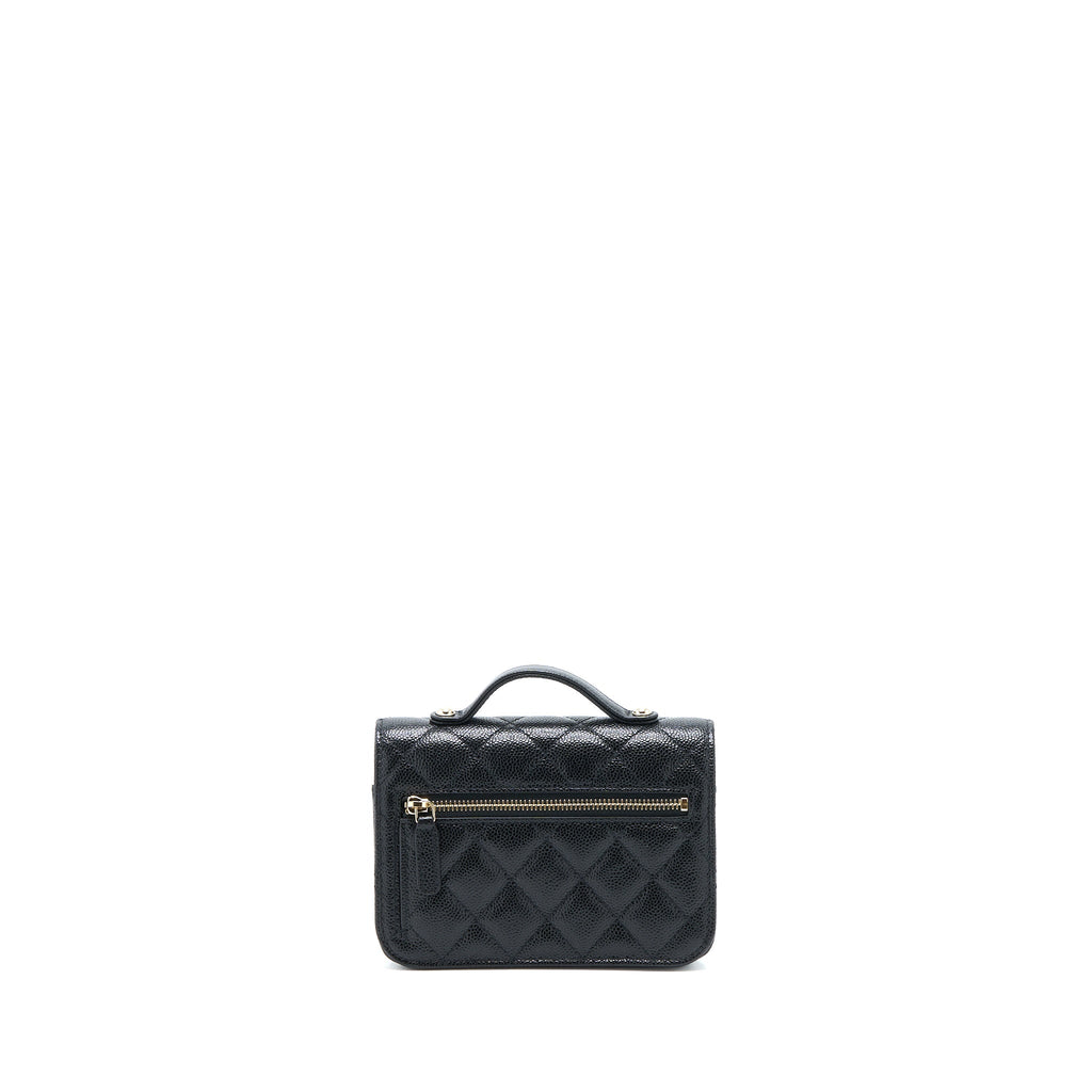 Chanel Mini Business Affinity Caviar Black L (Microchip)