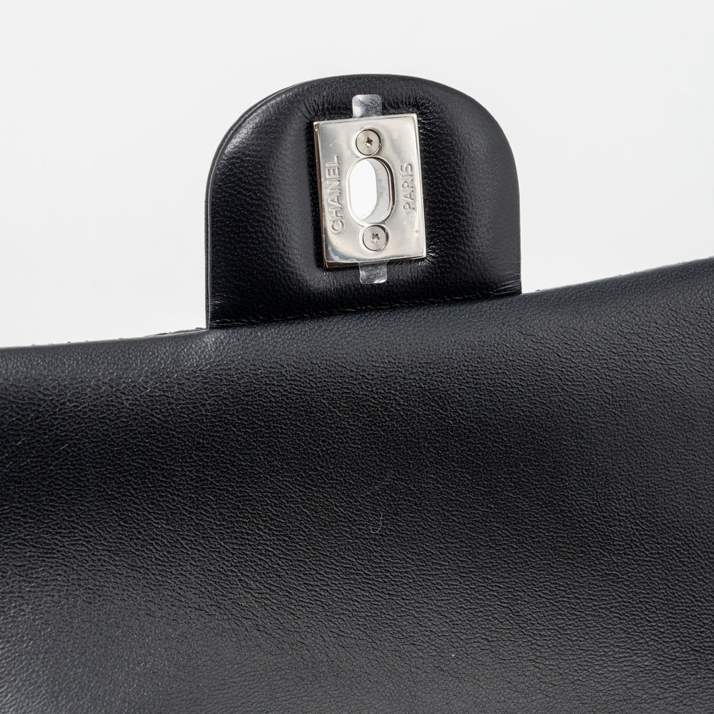 Chanel mini rectangular flap bag lambskin black  (MICROCHIP)