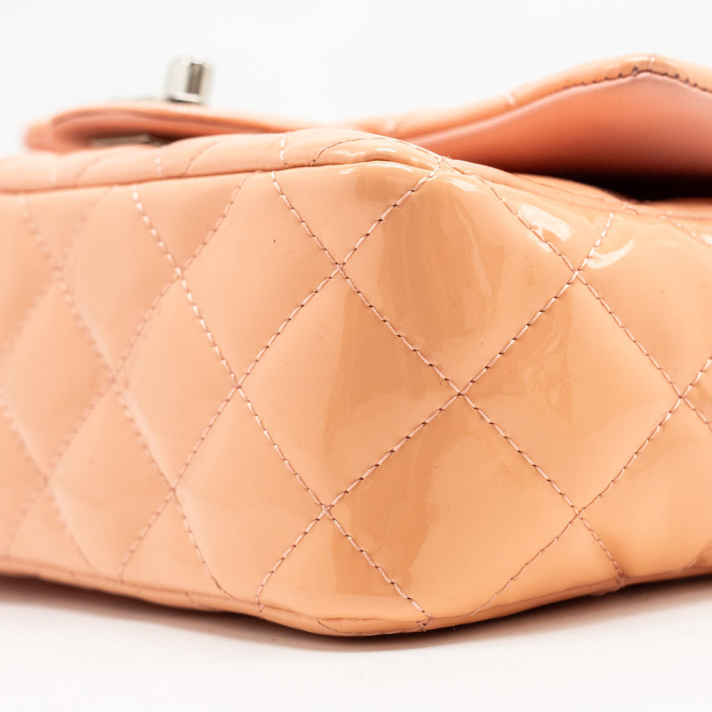 Chanel Mini Rectangular Flap Bag Patent Pink