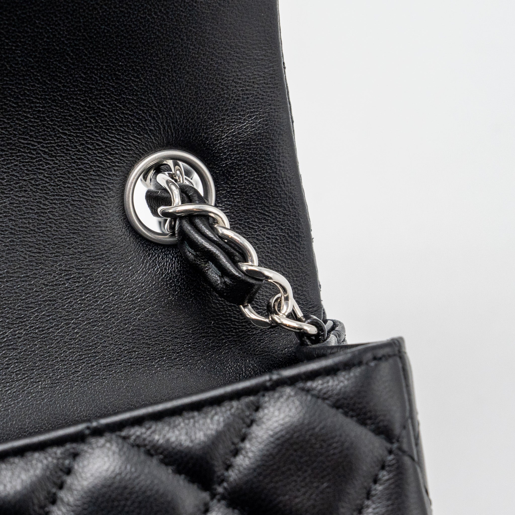 Chanel mini rectangular flap bag lambskin black  (MICROCHIP)