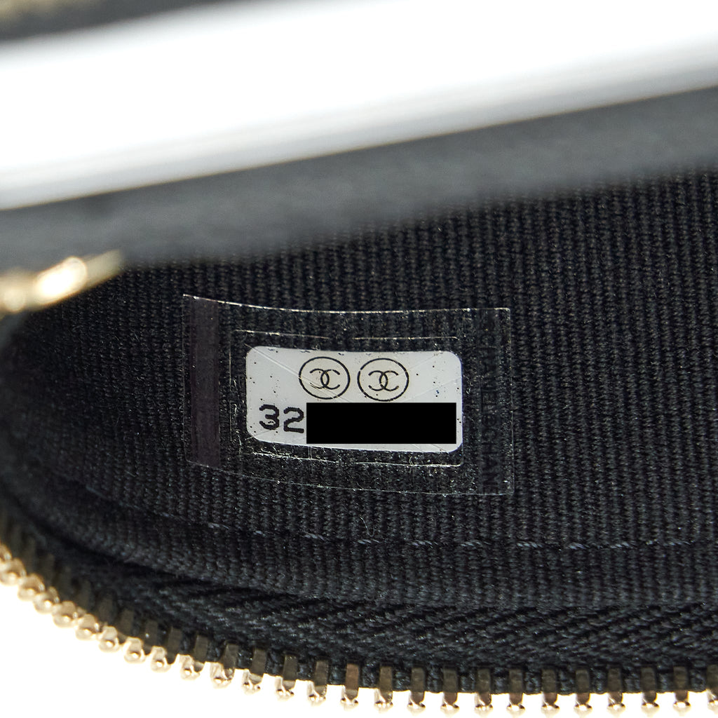 Chanel 22P Vertical Mini Vanity With CC Logo Chain Caviar Black L