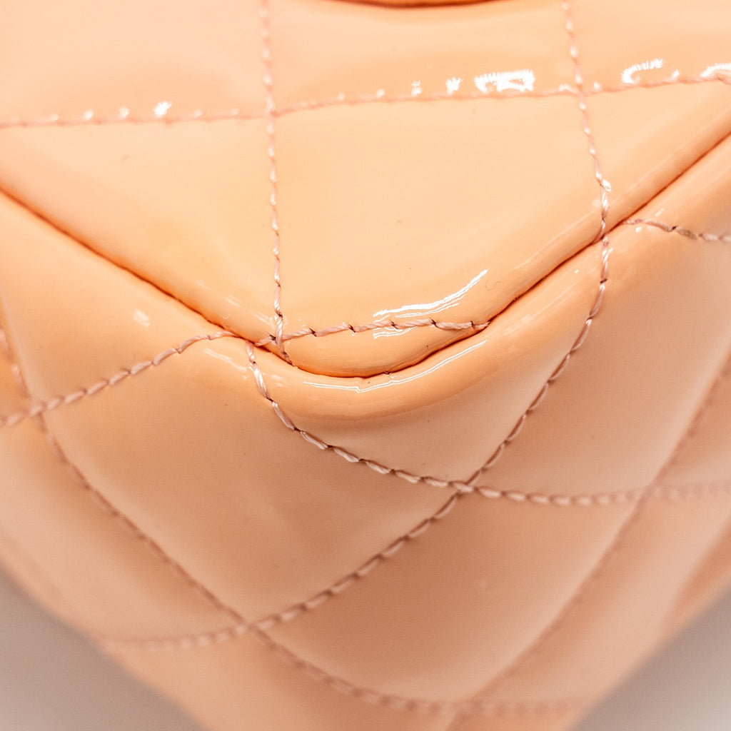 Chanel Mini Rectangular Flap Bag Patent Pink