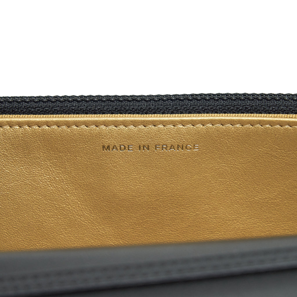 Chanel 22S Pearl Crush Wallet On Chain Lambskin Black