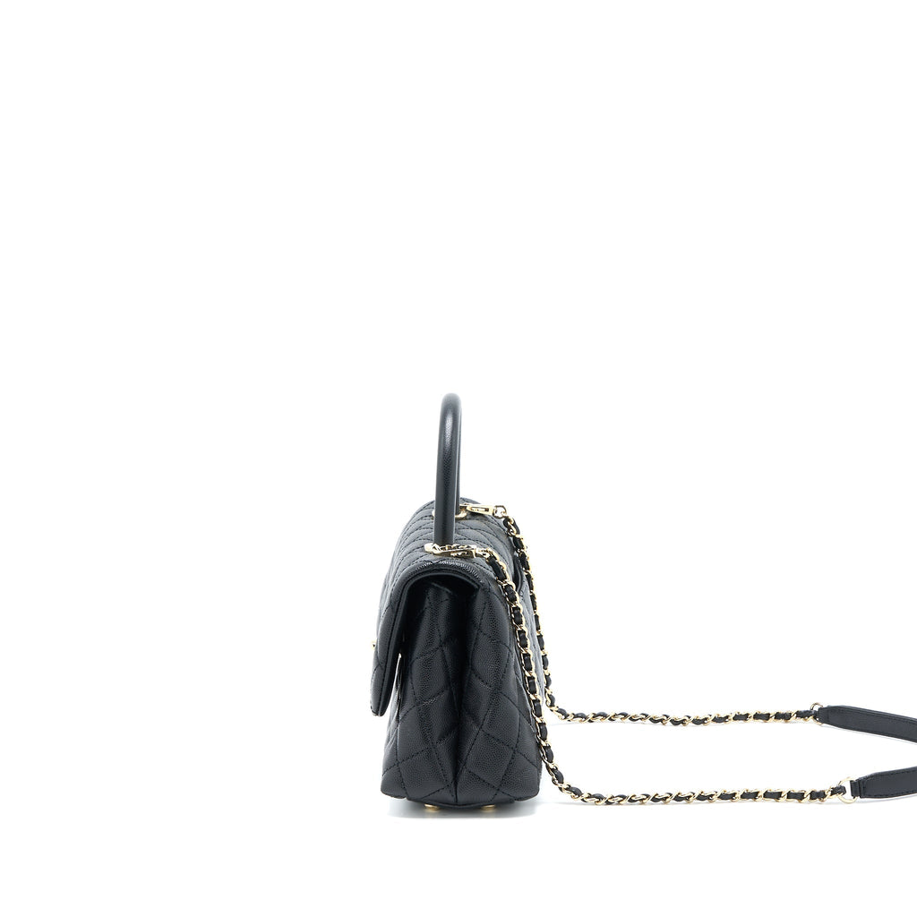 Chanel Small Coco Handle Caviar Black L