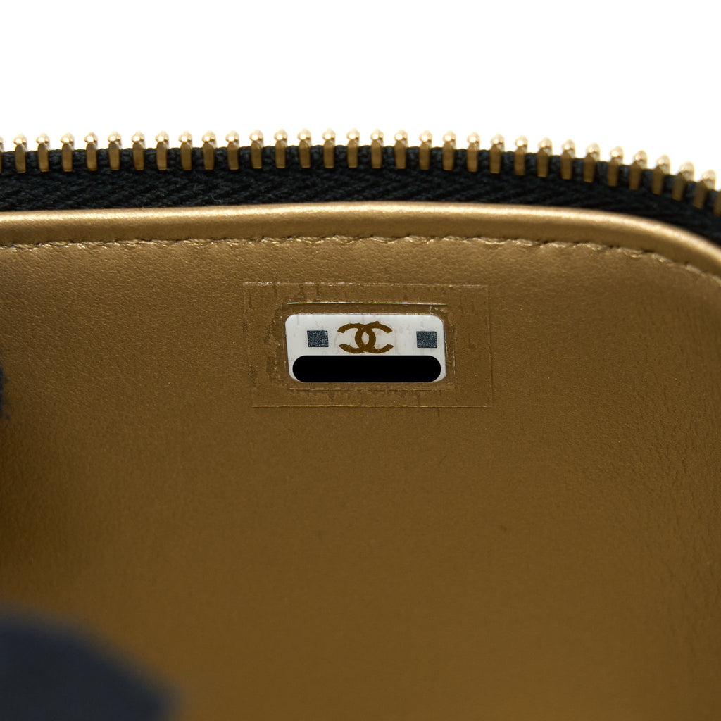 Chanel Pearl Crush Mini Vanity with Chain Lambskin Black  (Microchip)