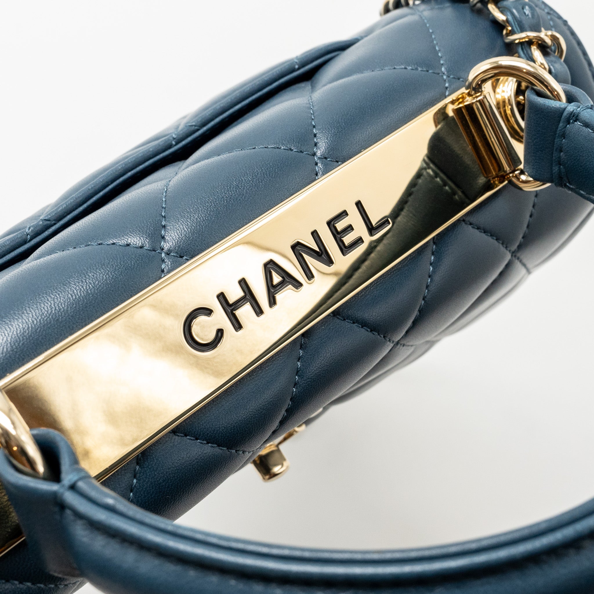 Chanel Small Trendy CC Flap Bag Lambskin Blue