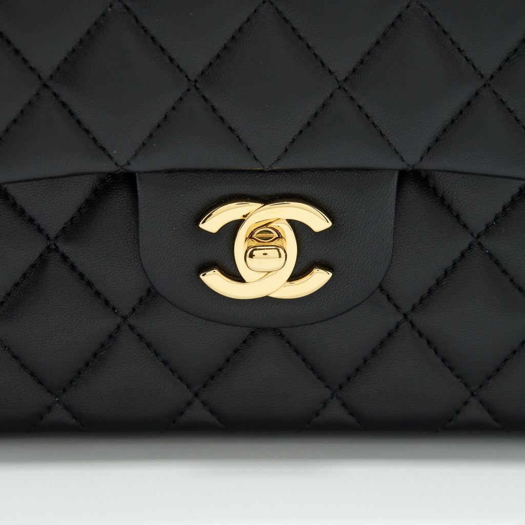 Chanel Small Classic Double Flap Bag Lambskin Black