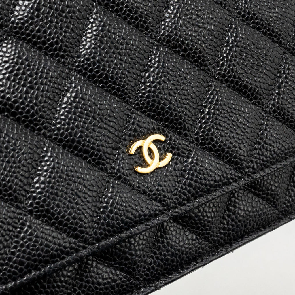 CHANEL Classic Wallet On Chain Caviar Black