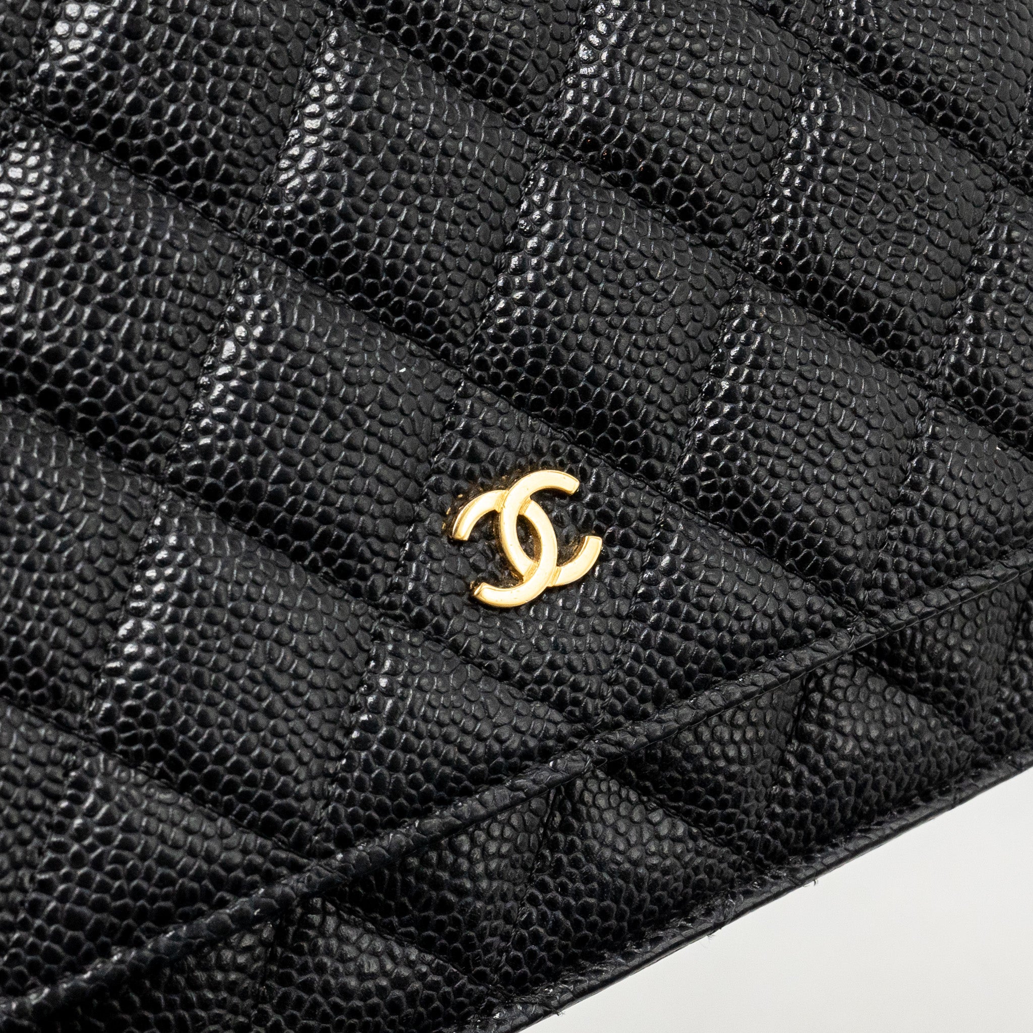 CHANEL Classic Wallet On Chain Caviar Black
