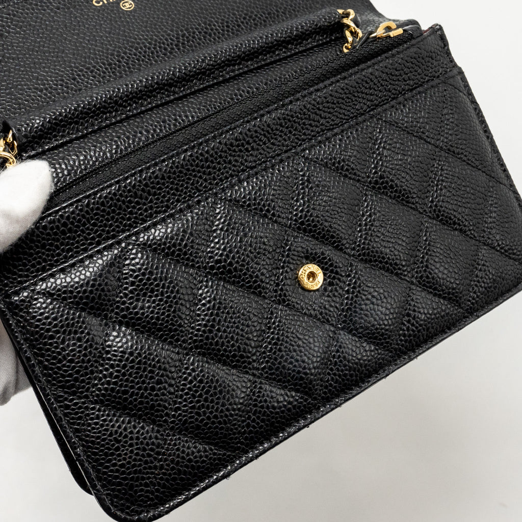CHANEL Classic Wallet On Chain Caviar Black