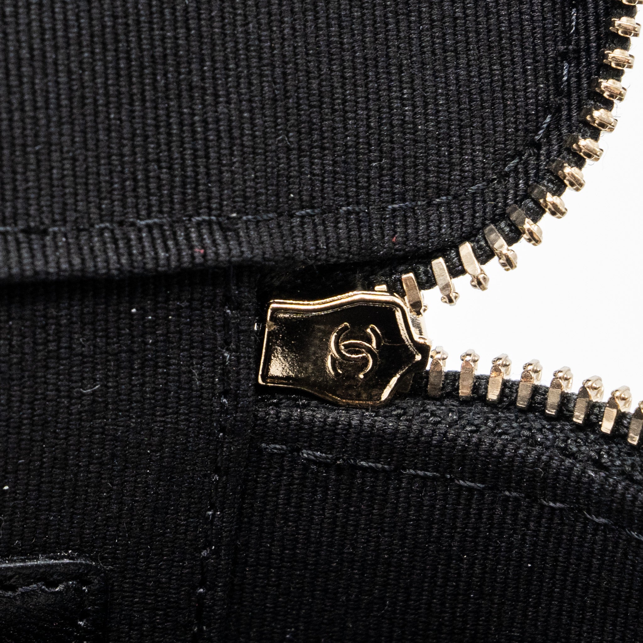 Chanel Top Handle Mini Vanity Case with chains Lambskin Black L