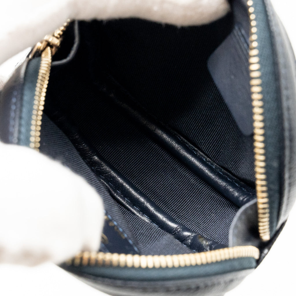 Chanel Mini Zipper Coin Purse Caviar Navy L
