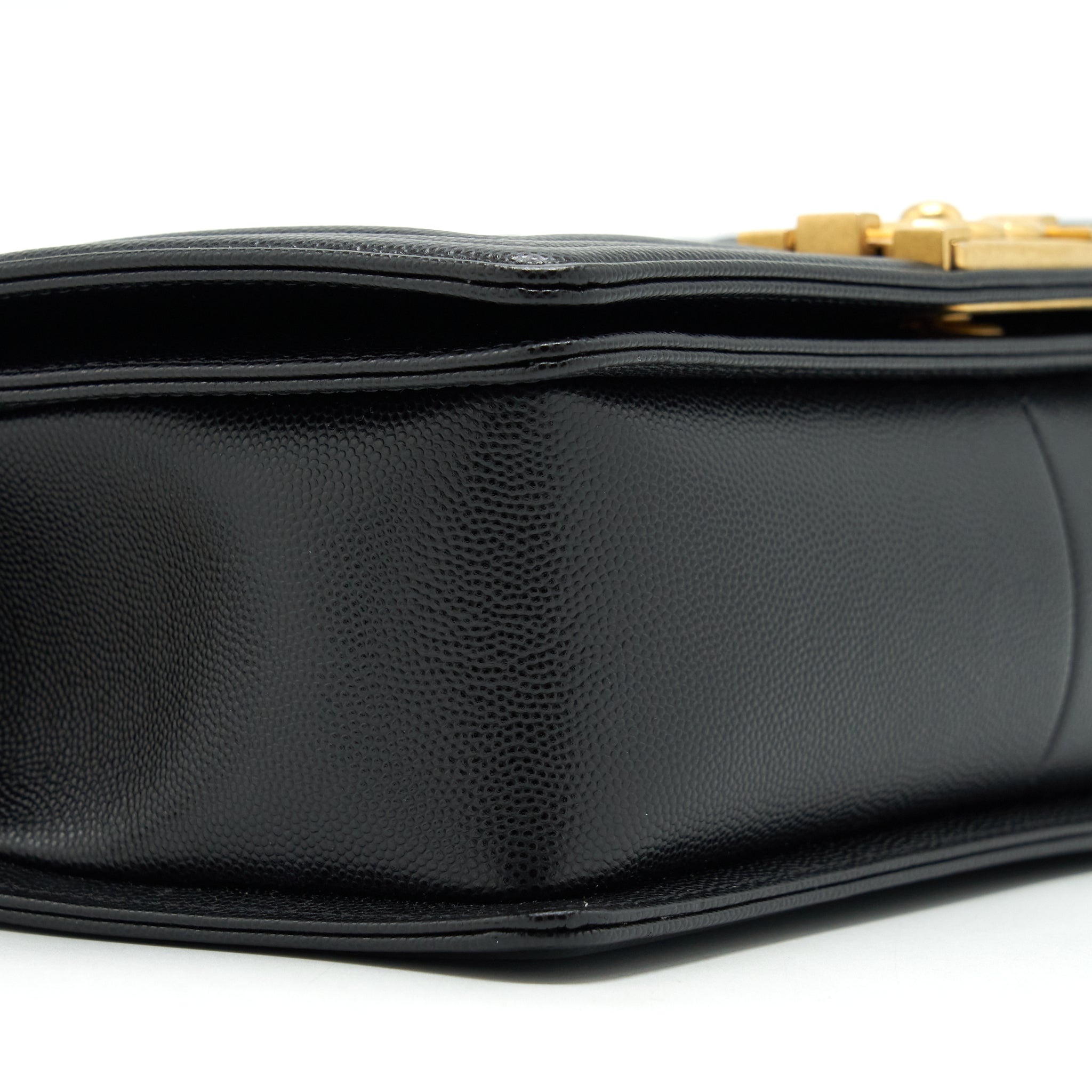 Chanel Medium Boy Bag Caviar Black With Brushed