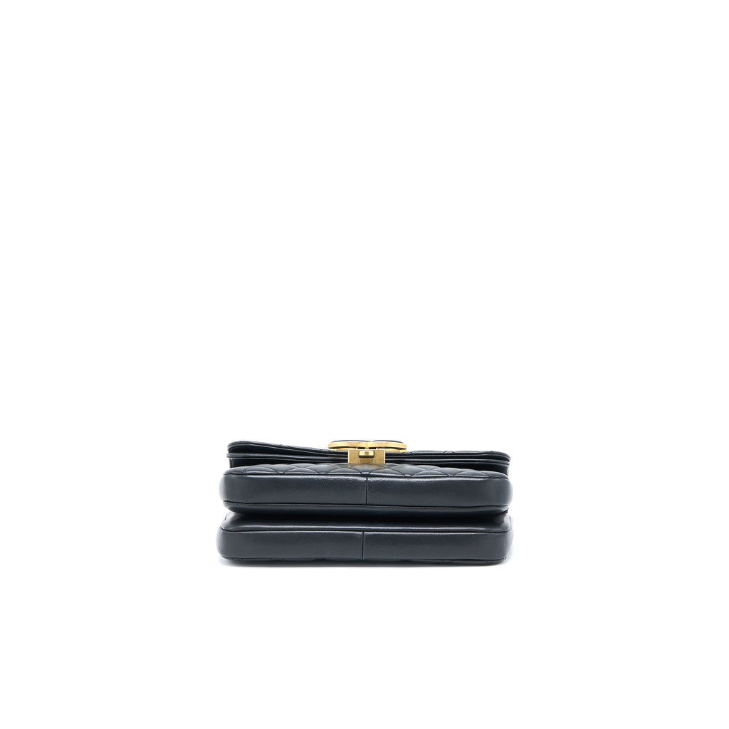Chanel Small Enamel CC Flap Bag Lambskin Black