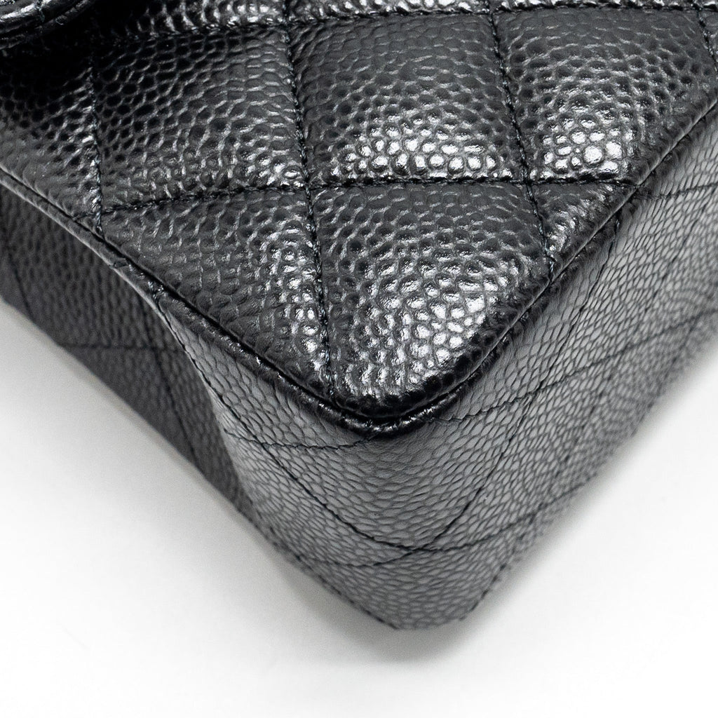 Chanel Small Classic Double Flap Bag Caviar BLACK  (Microchip)