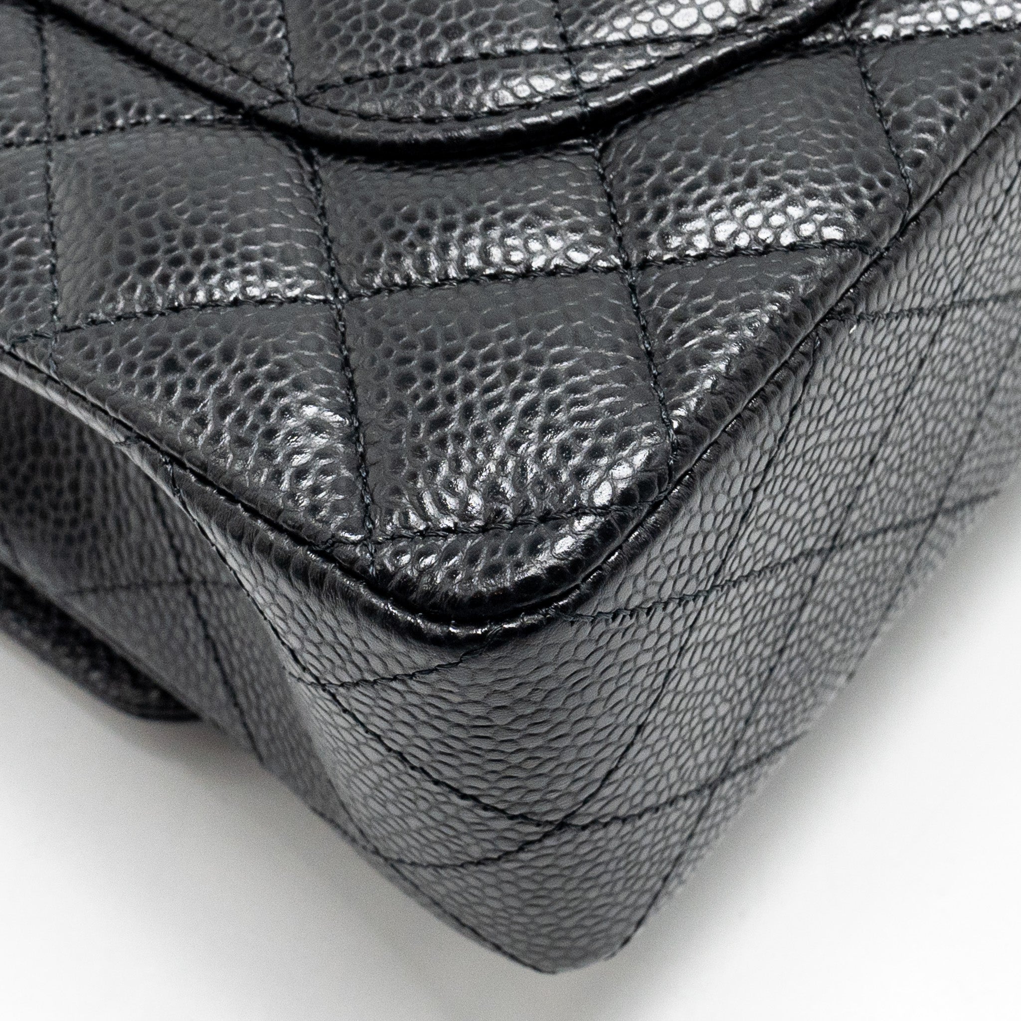 Chanel Small Classic Double Flap Bag Caviar BLACK  (Microchip)