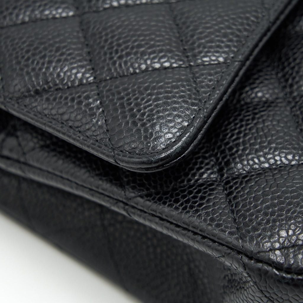Chanel Medium Classic Double Flap Bag Caviar Black