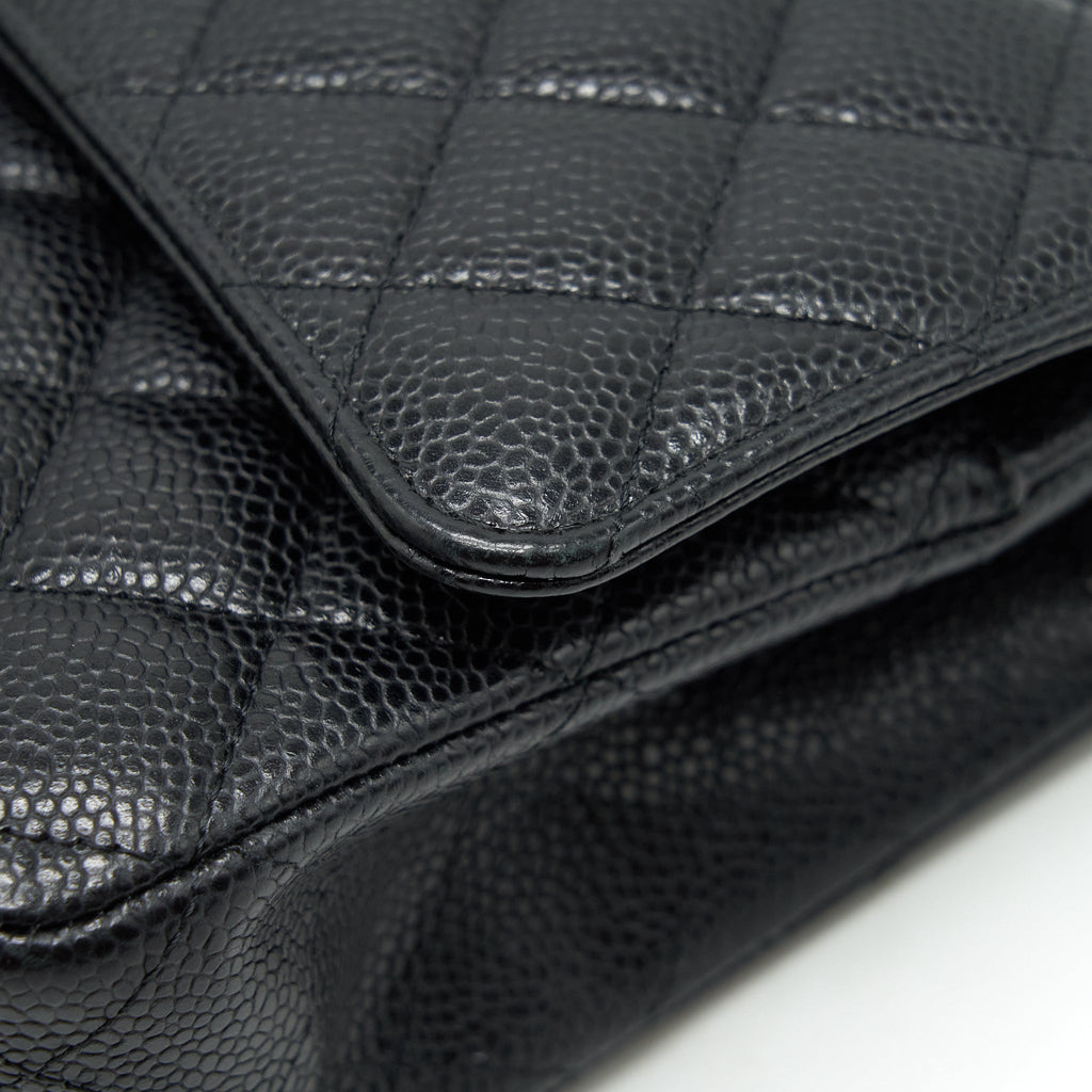 Chanel Medium Classic Double Flap Bag Caviar Black