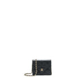 Chanel 22P Card Holder With Chains Caviar Black L