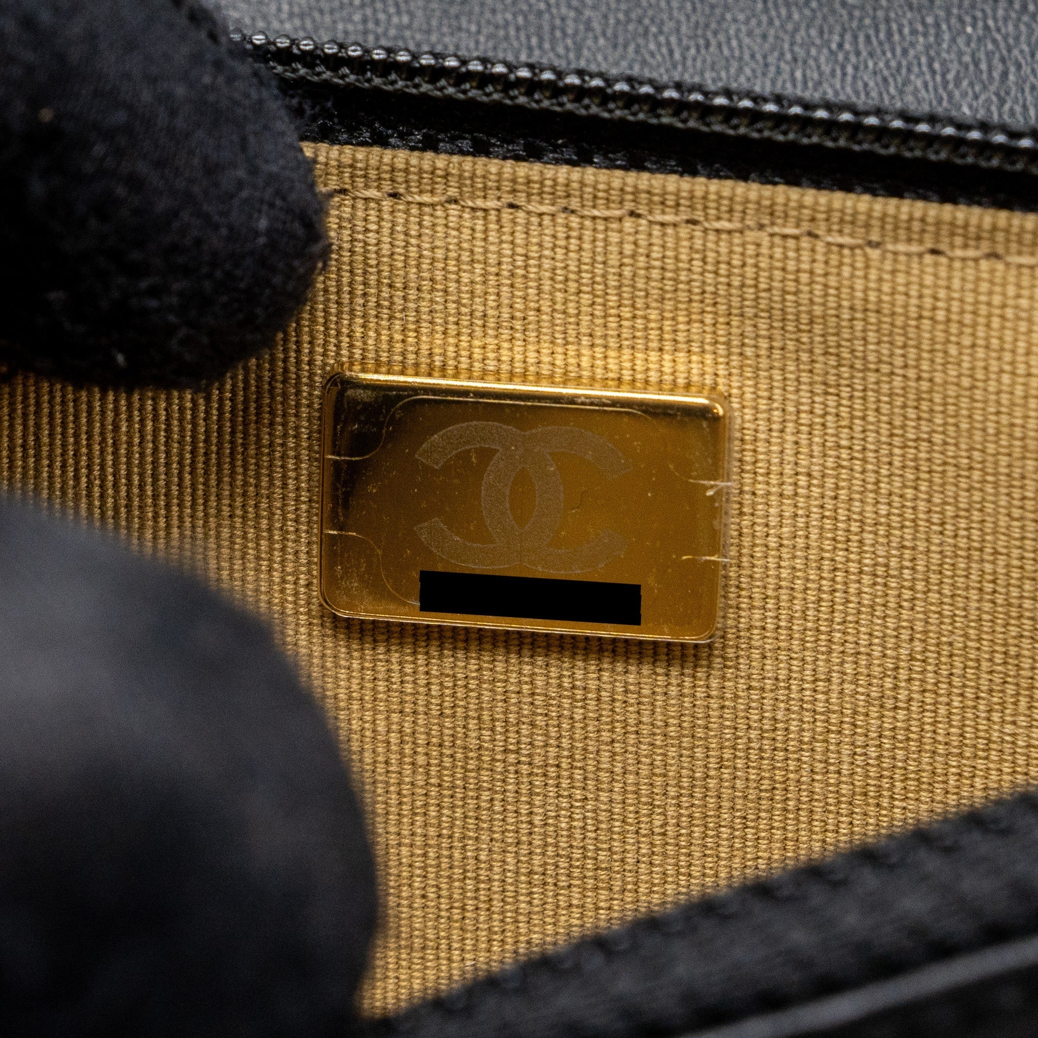 Chanel 23k Pearl Crush Wallet On Chain Lambskin Black  (Microchip)