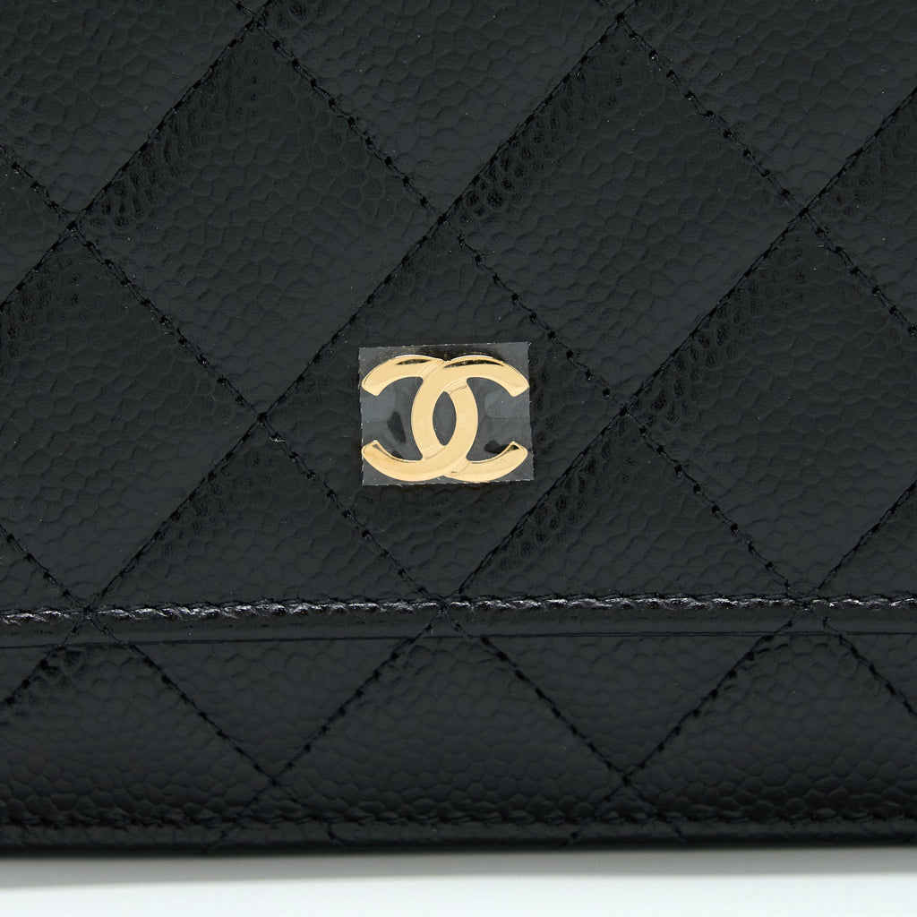 Chanel Classic Wallet On Chain Caviar Black