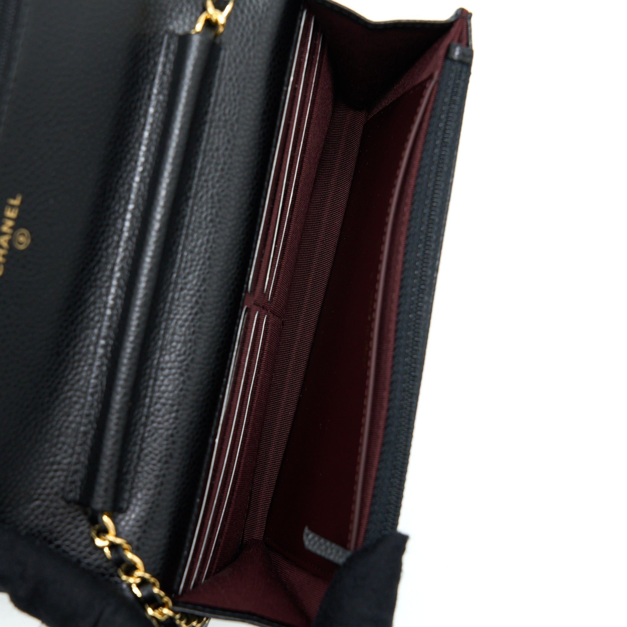 Chanel Classic Wallet On Chain Caviar Black