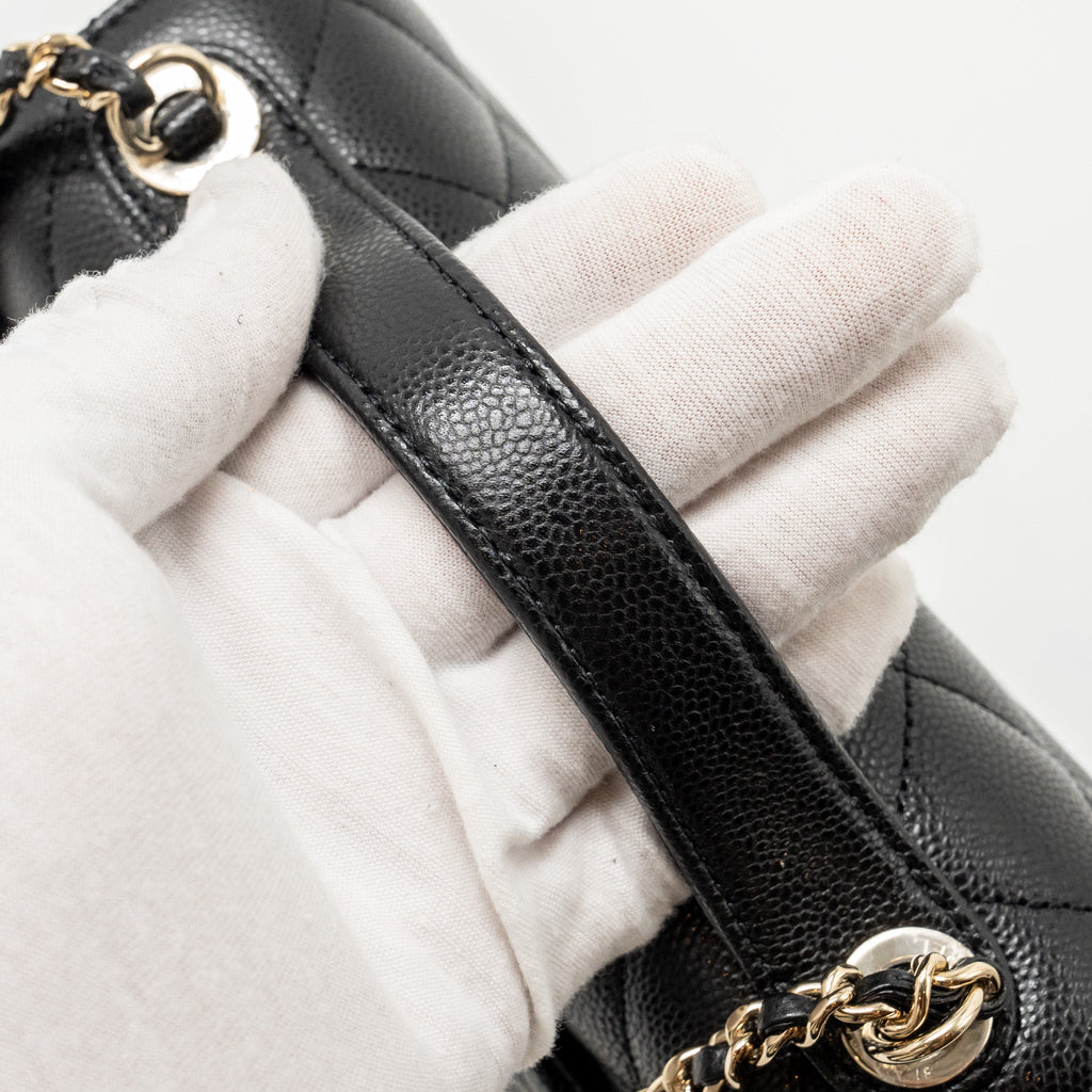 Chanel Small Business Affinity Caviar Black L (Microchip)