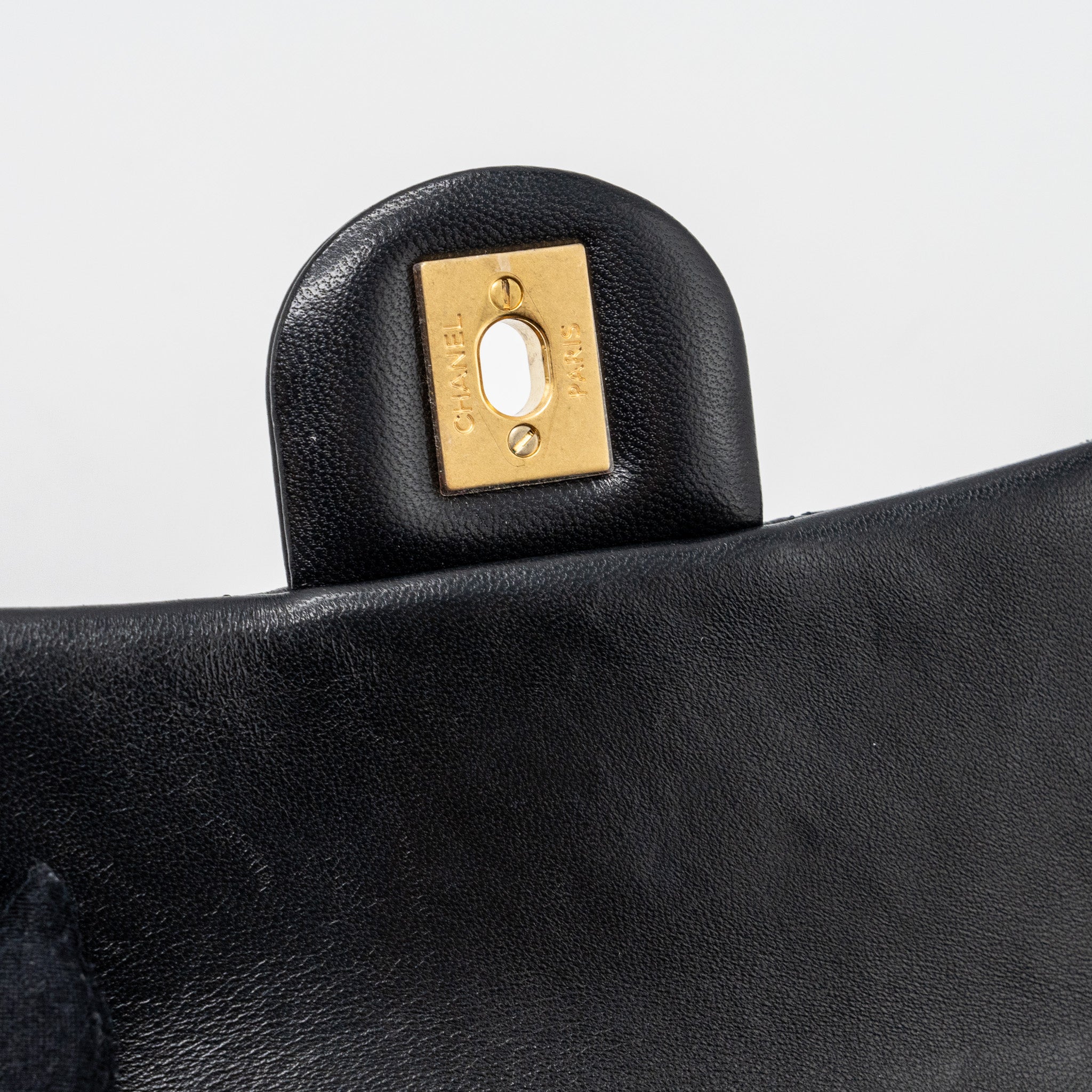 Chanel Pearl Crush Mini Square Flap Bag Lambskin Black (Microchip)