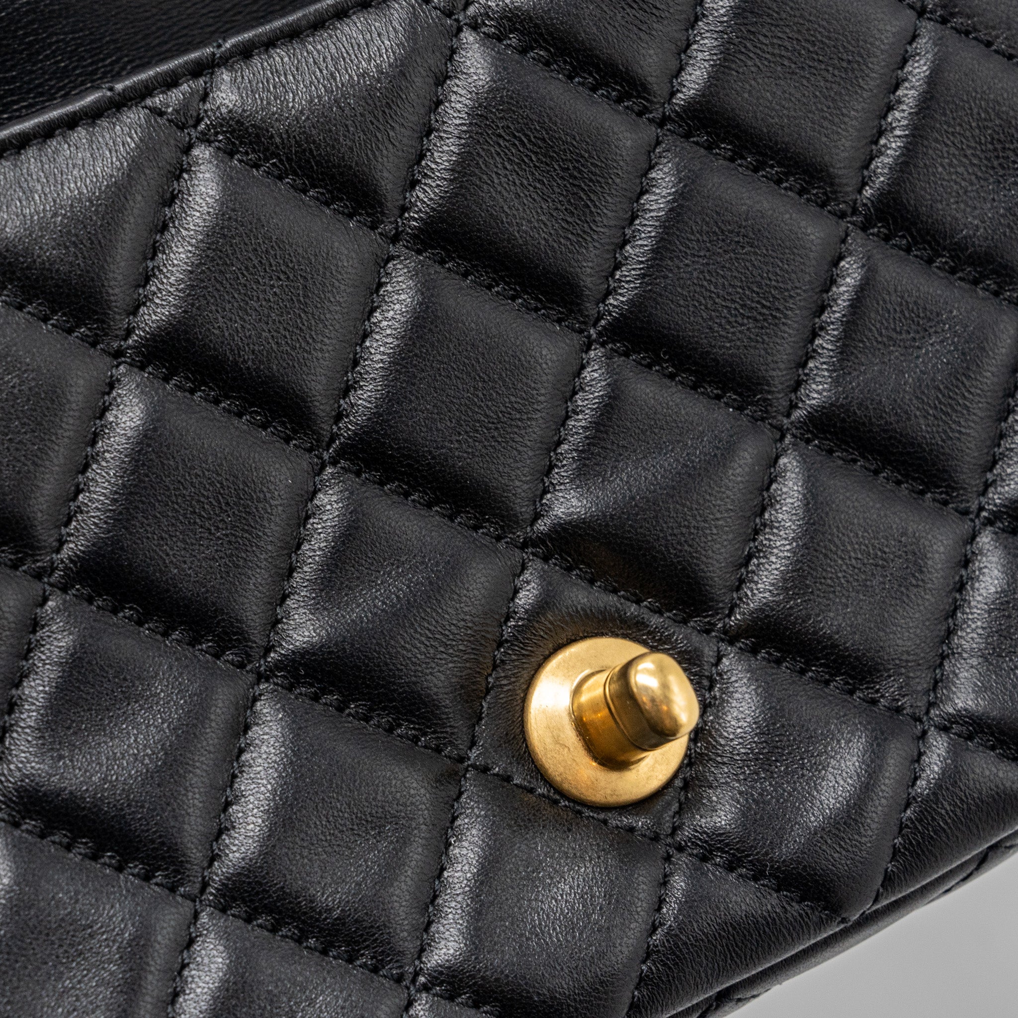 Chanel Pearl Crush Mini Square Flap Bag Lambskin Black (Microchip)