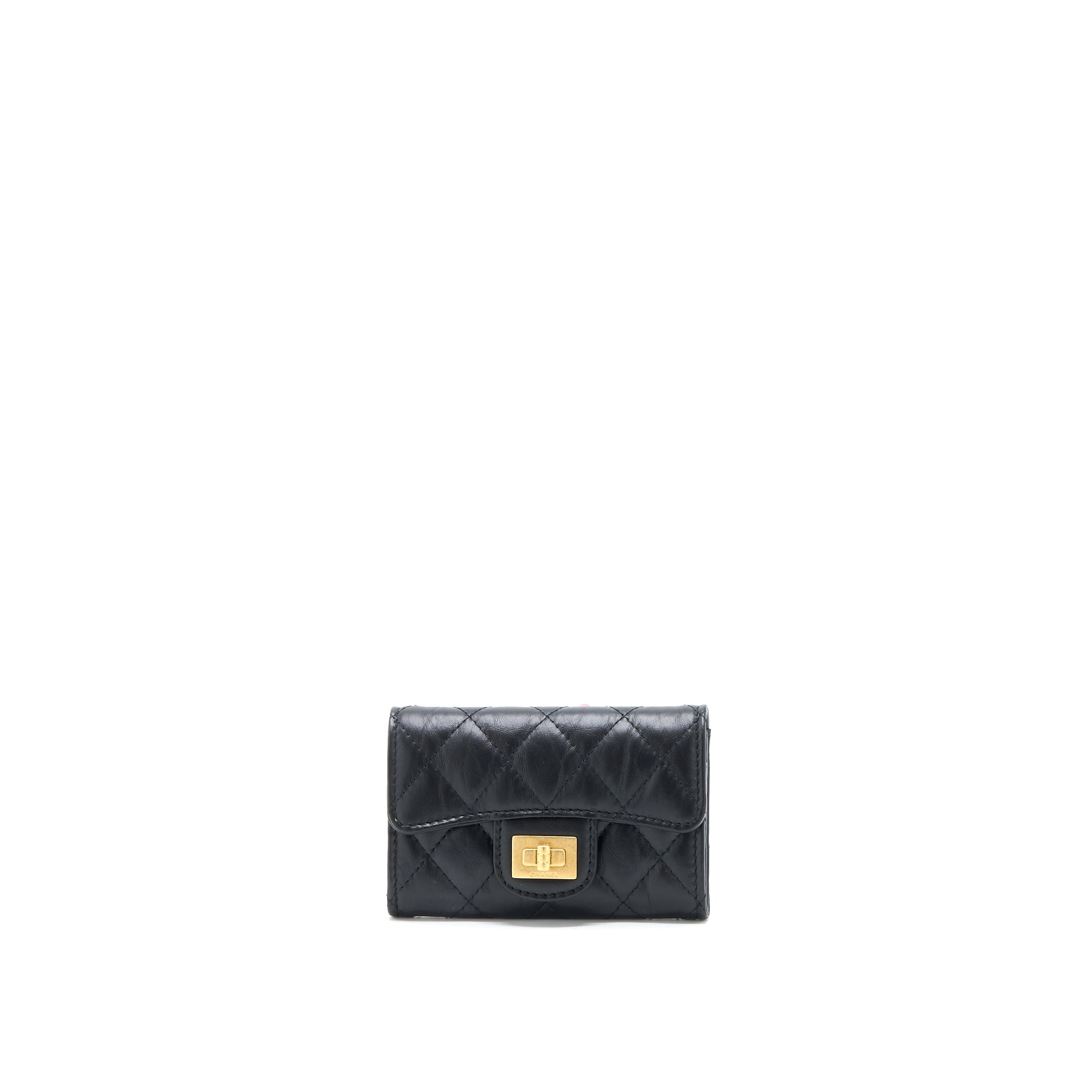 Chanel 2.55 Reissue Flap Card Holder Aged Calfskin Black  (Microchip)