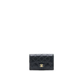 Chanel Classic Quilted Flap Card Holder Caviar Black  (Microchip)