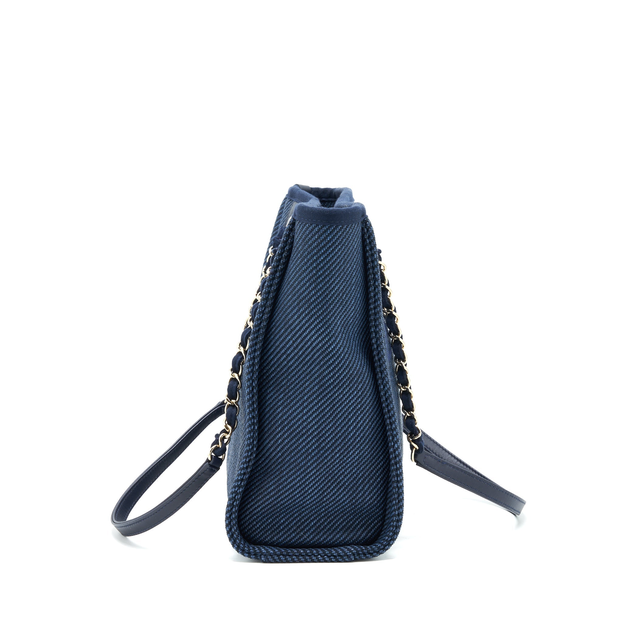 Chanel Small Deauville Tote bag Denim blue