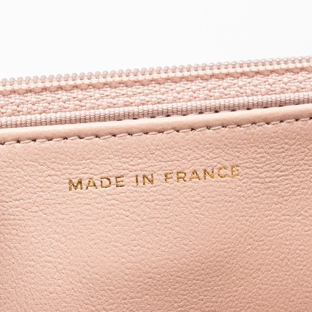 CHANEL Trendy CC Quilted Wallet On Chain Lambskin Light Pink L (microchip)