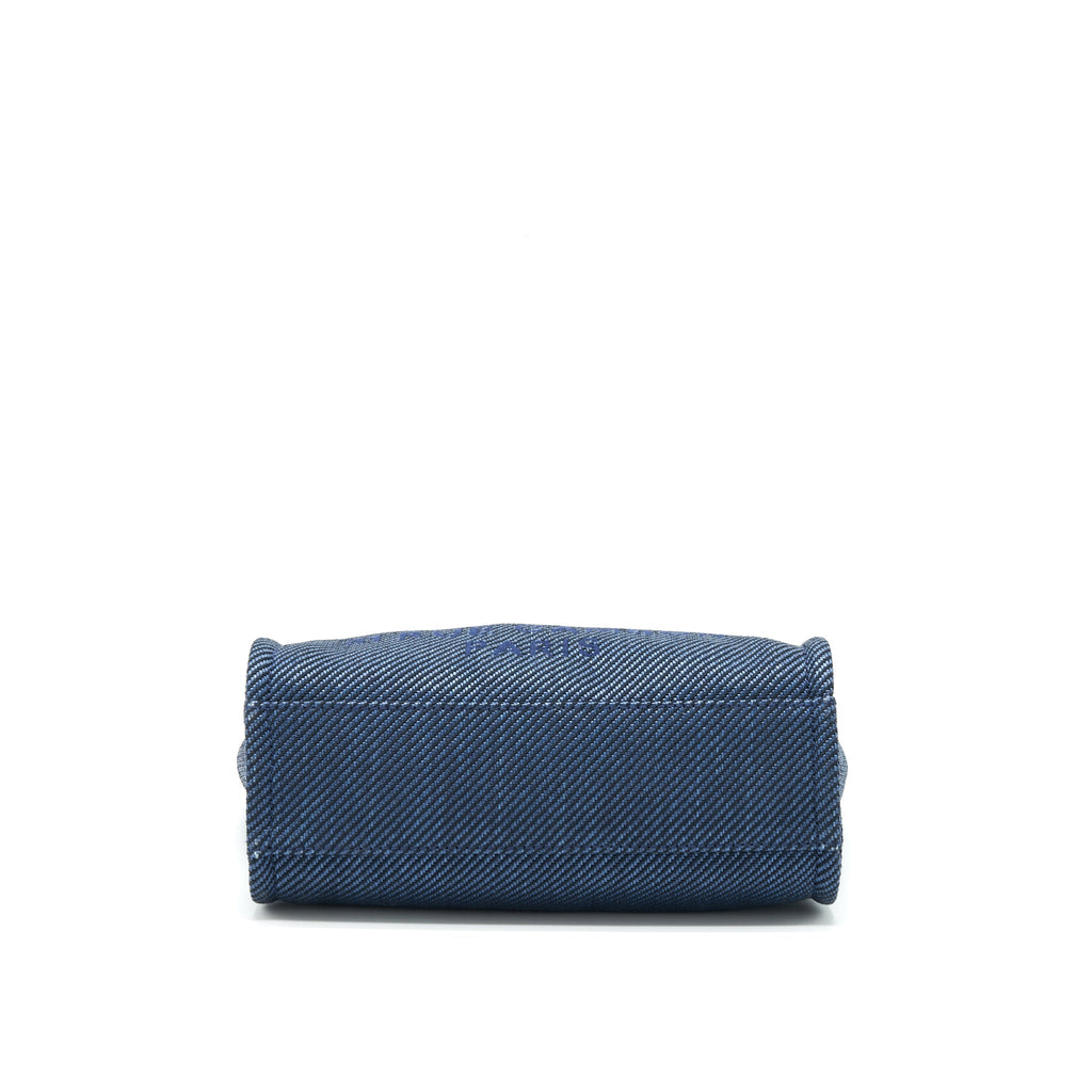 Chanel Small Deauville Tote bag Denim blue